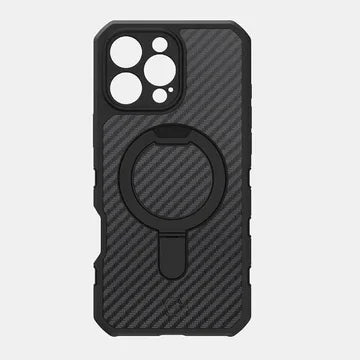 iPhone 16 Pro Max Itskins Force Carbon Magsafe With Stand - Black - Tashqila iPhone 16 Pro Max Itskins Force Carbon Magsafe With Stand - Black - Tashqila